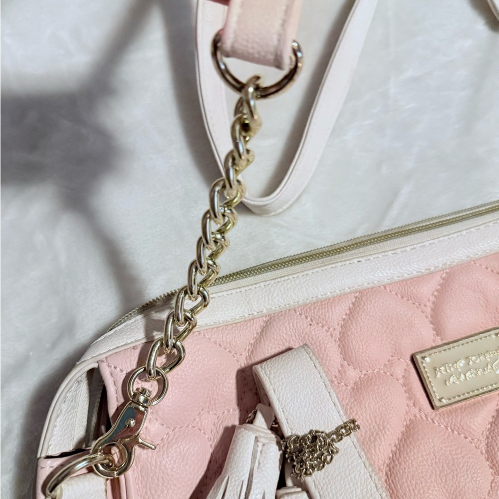 🌸BETSEY JOHNSON PURSE WITH SHOULDER STRAPS & ATTACHABLE CROSSBODY STRAP - Picture 5 of 13